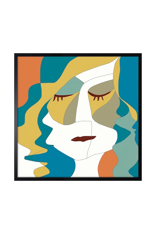 decorațiune de perete cu ramă 70 x 70 cm multicolor 1549201.5383