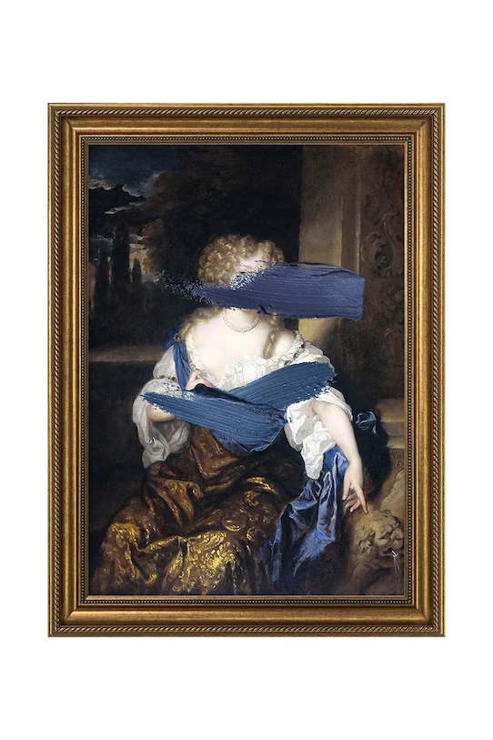 home & lifestyle decorațiune de perete cu ramă LADY FROM THE BAROQUE 50 x 70 cm multicolor 1541601.23223