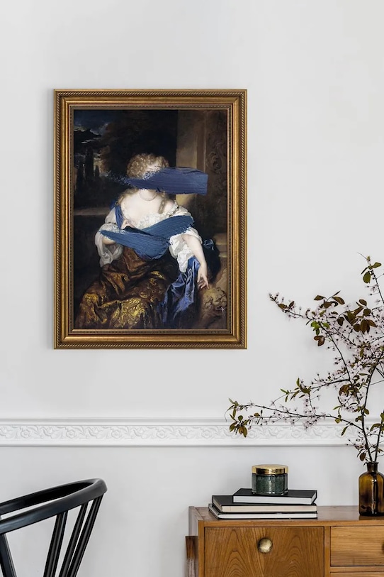 Living și dormitor home & lifestyle decorațiune de perete cu ramă LADY FROM THE BAROQUE 50 x 70 cm 1541601.23223 multicolor