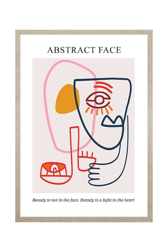 decorațiune de perete cu ramă 50 x 70 cm multicolor 1541201.23058