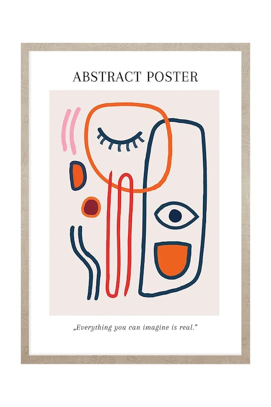 home & lifestyle decorațiune de perete cu ramă Abstract Colorful Faces no.1 50 x 70 cm multicolor 1541201.23057