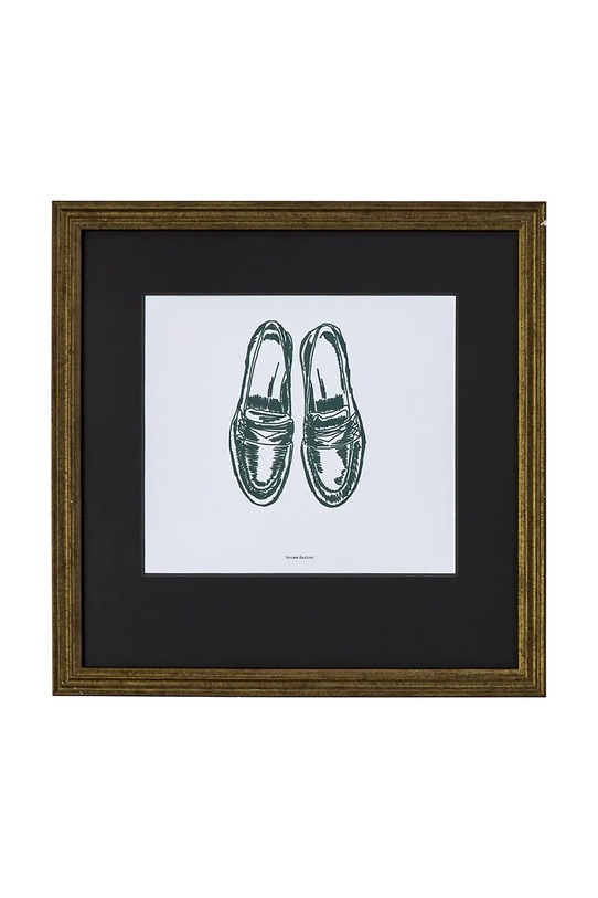 Uokvirjena stenska dekoracija House Doctor HDShoe 40 x 40 cm zelena 208582059