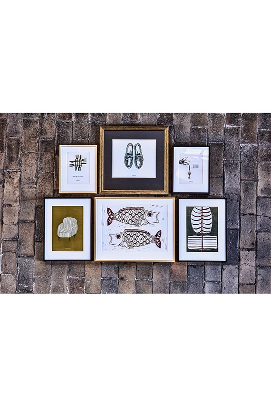 Dnevna soba in spalnica Uokvirjena stenska dekoracija House Doctor HDShoe 40 x 40 cm 208582059 zelena
