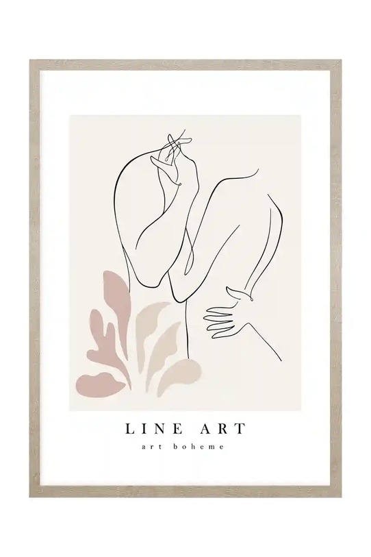 Настенная декорация в раме home & lifestyle 50 x 70 cm мультиколор 1541201.23210