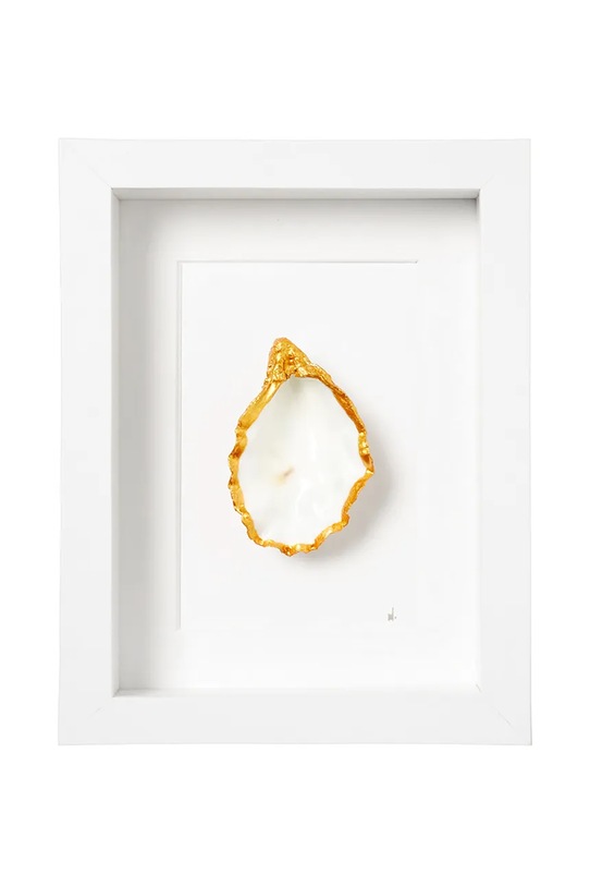 Maria el Mar dekoracja ścienna w ramie Single Oyster 22 x 17 cm biały 1213