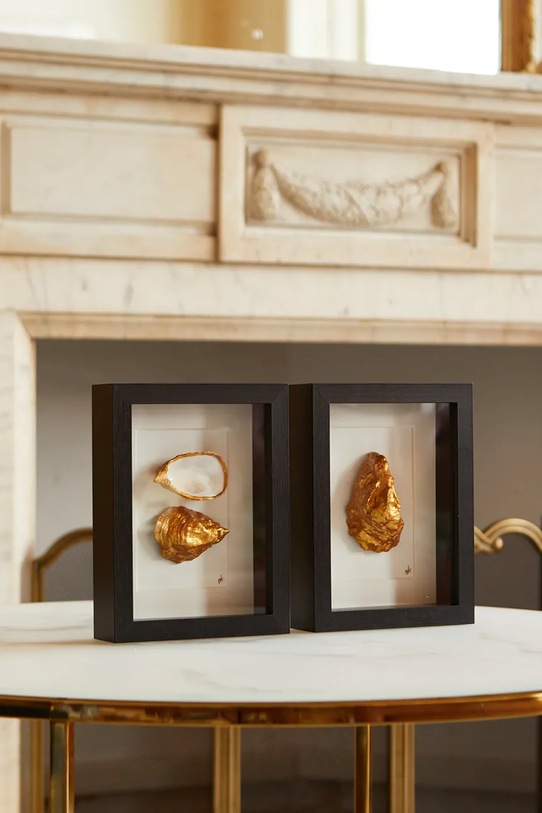 Maria el Mar dekoracja ścienna w ramie Double Oyster 27 x 22 cm 1217 czarny AA00