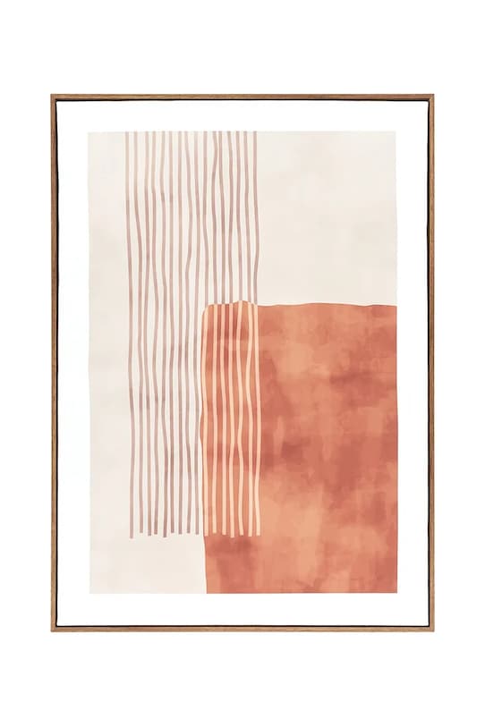 Nástenná dekorácia v ráme House Nordic Mina 50 x 70 cm oranžová 4991015