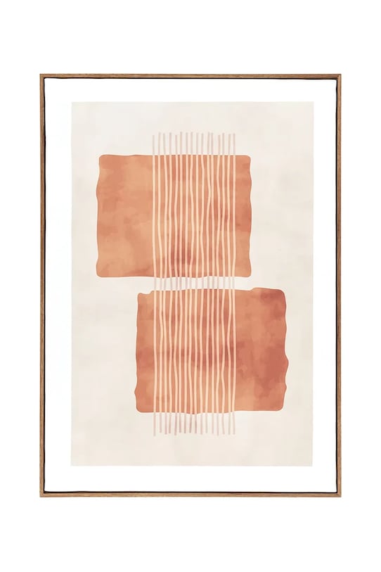 Настенная декорация в раме House Nordic Mina 50 x 70 cm оранжевый 4991016