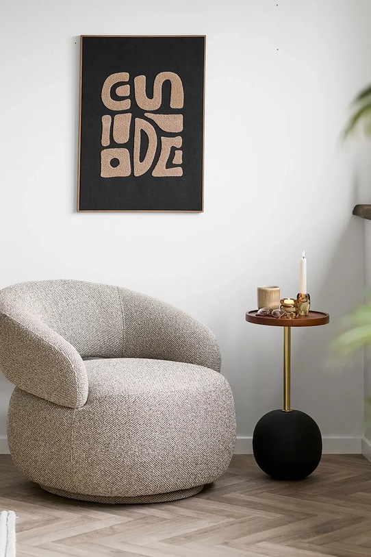 Nástenná dekorácia v ráme House Nordic Tine 50 x 70 cm 4991018 hnedá AA00