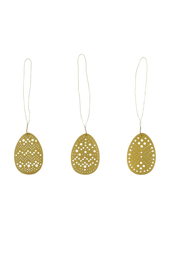 House Doctor zestaw dekoracji świątecznych HDCut 3 x 4,5 cm 3-pack żółty 900001252