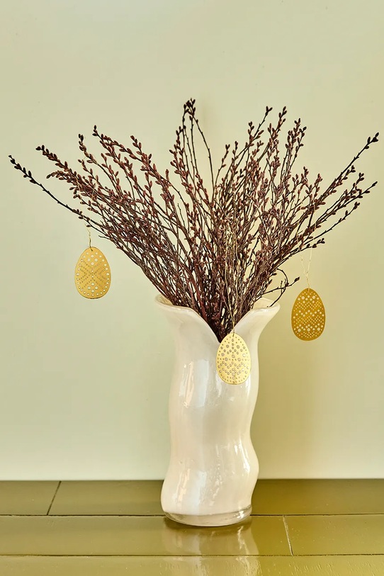 Salon i sypialnia House Doctor zestaw dekoracji świątecznych HDCut 3 x 4,5 cm 3-pack 900001252 żółty