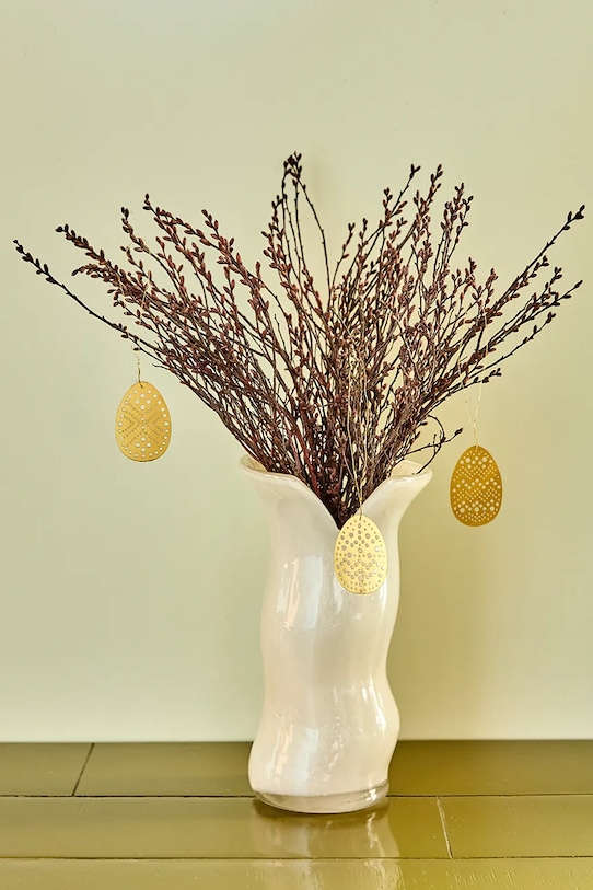 Salon i sypialnia House Doctor zestaw dekoracji świątecznych HDCut 3 x 4,5 cm 3-pack 900001252 żółty