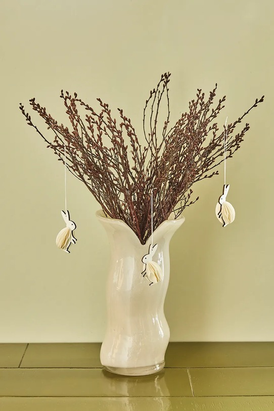 Σαλόνι και υπνοδωμάτιο Χριστουγεννιάτικα στολίδια House Doctor HDRabb 6 cm 6-pack 900001274 μπεζ