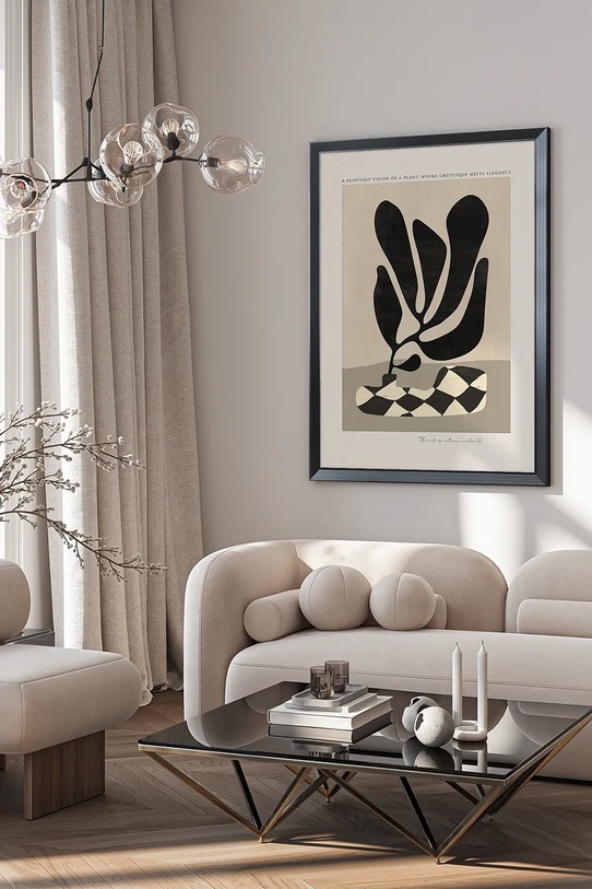 Salon i sypialnia Inne dekoracja ścienna w ramie 50 x 70 cm 15.41.211.25047 czarny