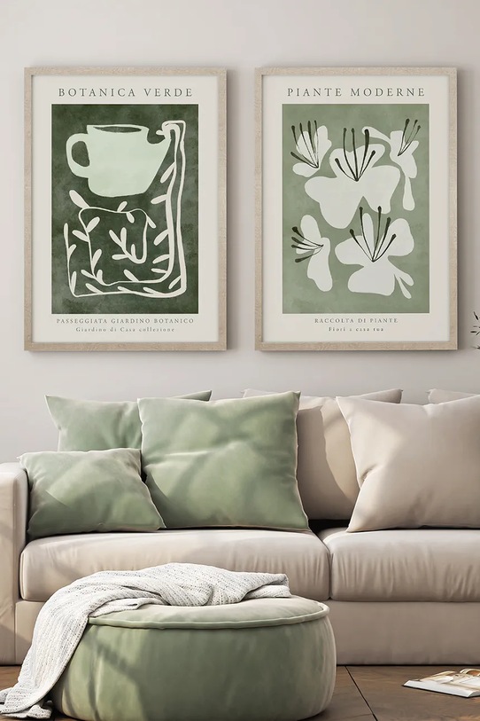 Inne dekoracja ścienna w ramie 50 x 70 cm zielony 15.41.201.25161