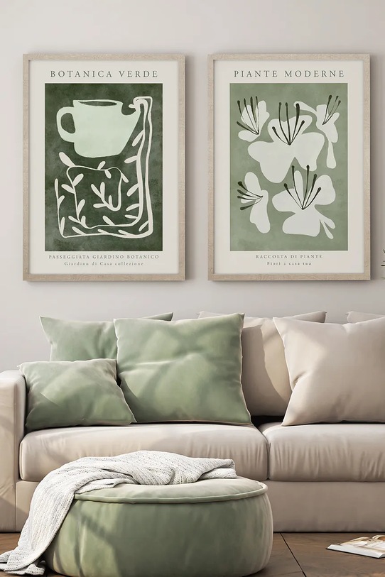 Inne dekoracja ścienna w ramie 50 x 70 cm zielony 15.41.201.25162