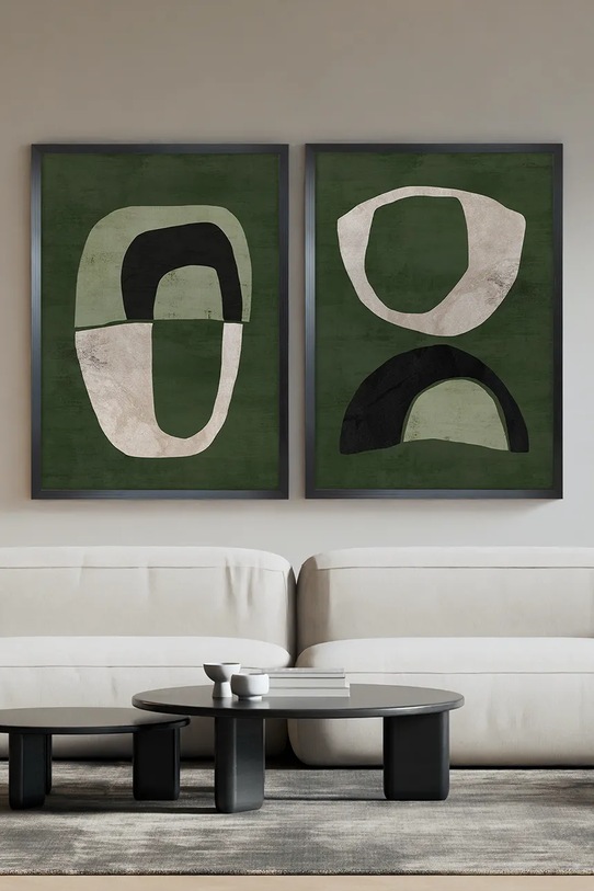 Inne dekoracja ścienna w ramie 50 x 70 cm zielony 15.41.201.25168