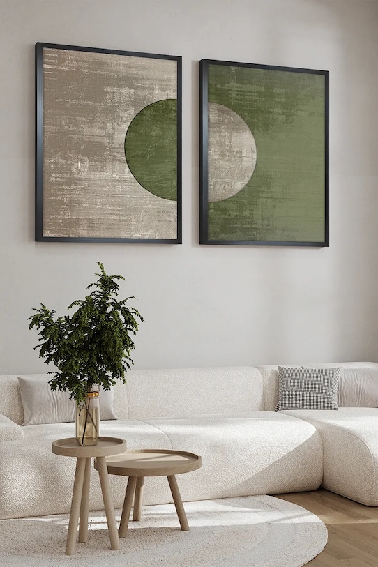 Inne dekoracja ścienna w ramie 50 x 70 cm zielony 15.41.201.25165