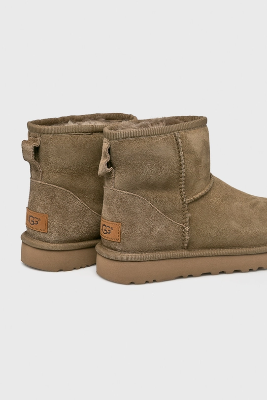 UGG śniegowce zamszowe Classic Mini II zielony 1016222