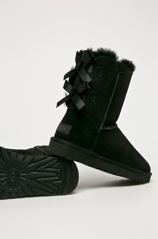 Παπούτσια UGG - Δερμάτινες Μπότες Bailey Bow II 1016225 μαύρο