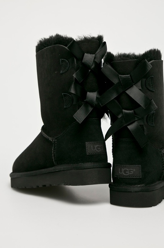 UGG - Δερμάτινες Μπότες Bailey Bow II μαύρο 1016225