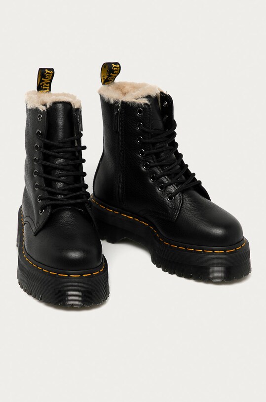 Шкіряні черевики Dr. Martens 25637001 Jadon Fl Jadon Fur Lined DM25637001 чорний AW22