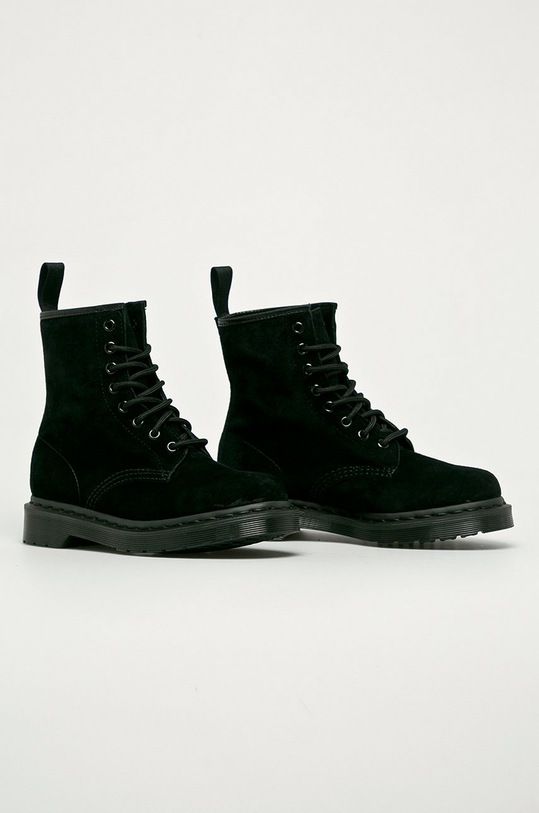 Dr. Martens - Botki zamszowe 1460 Mono 25536001 czarny AA00