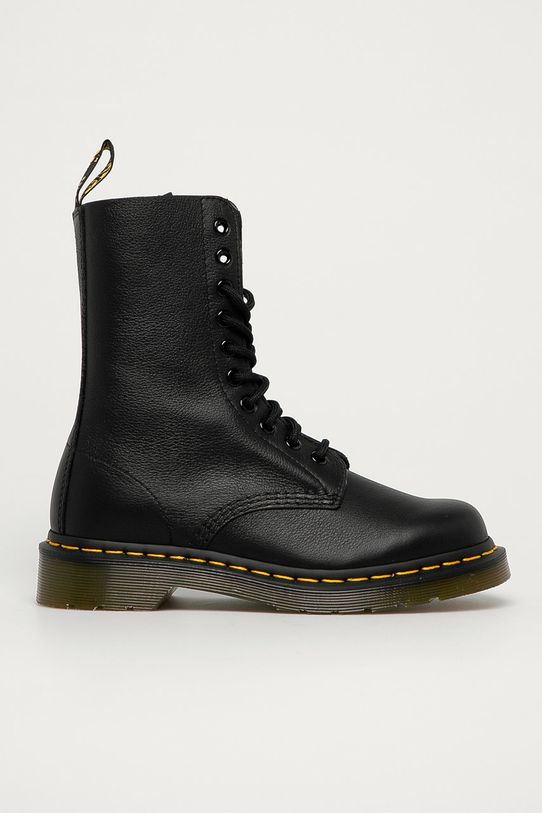 Dr. Martens - Workery skórzane 1490 Virginia płaski czarny DM22524001