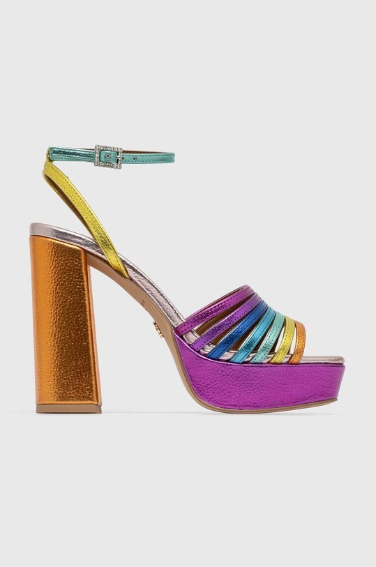 Kurt Geiger London sandały skórzane Pierra słupek multicolor 8882269109.MULT