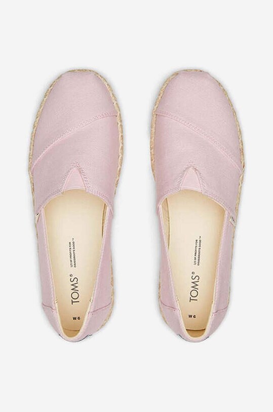 Обувки Еспадрили Toms Heavy Twill Platform Rope Alpargata 10017845 розов