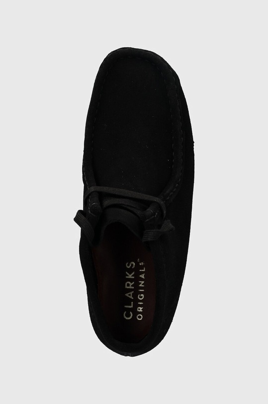 Замшевые мокасины Clarks Wallabee Boot чёрный 26155521