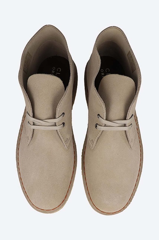 Gležnječe od brušene kože Clarks Desert Boot bež 26155525