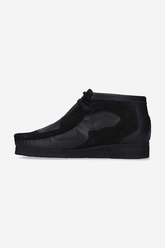 Обувки Кожени боти Clarks Wallabee 26163957 черен