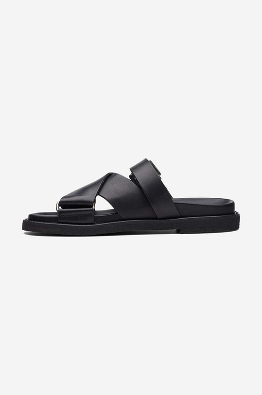 Shoes Clarks leather sliders Desert Cross 26164397 black