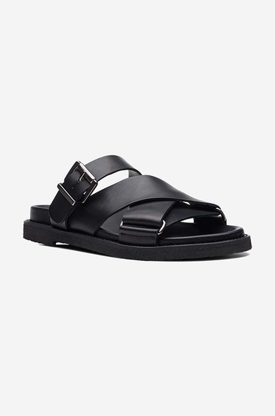 Clarks leather sliders Desert Cross black 26164397