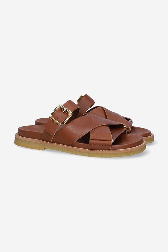 Кожени чехли Clarks Desert Cross 26164393 кафяв