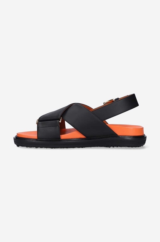 Shoes Marni leather sandals Fussbett Shoe FBMS005201.P3614 black