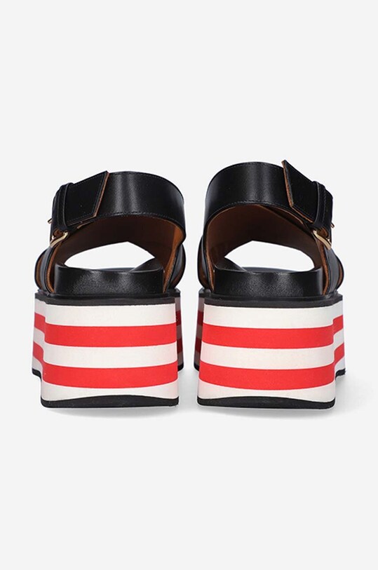 Kožené sandály Marni Wedge Shoe ZPMS007506.P3586.00N99