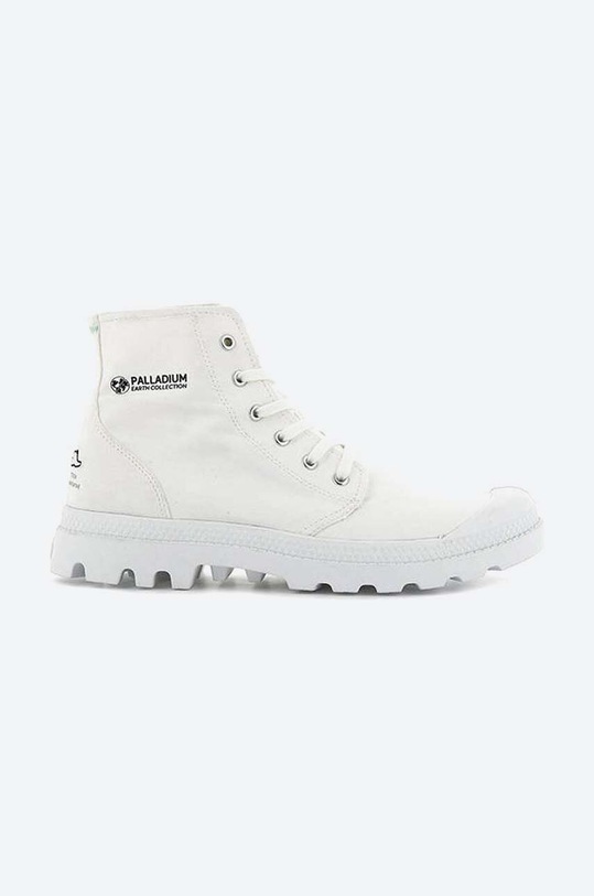 Kecky Palladium Pampa Hi Organic II Vegan Planet friendly bílá 77100.116.M.
