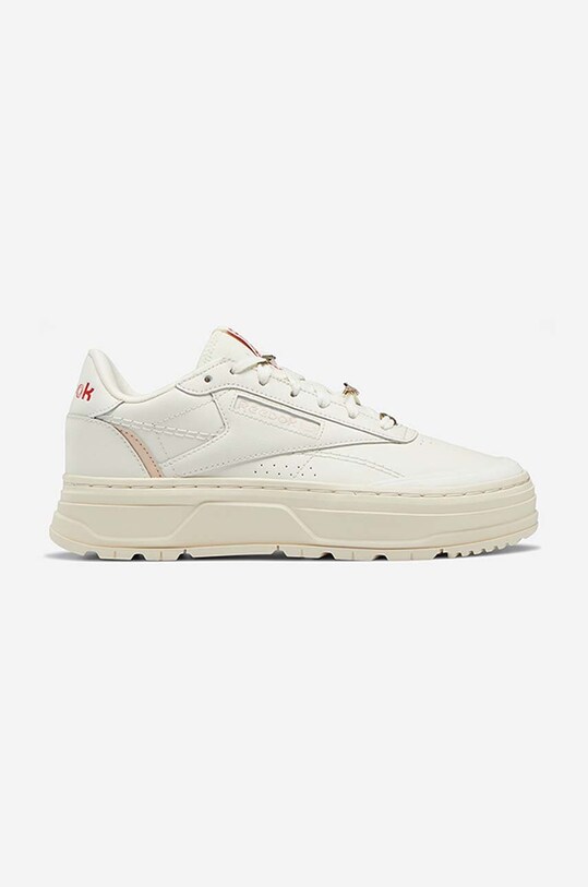 Кроссовки Reebok Classic Club C Double GEO платформа бежевый GX8765