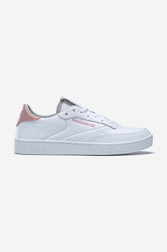 Kožené tenisky Reebok Classic Club C Clean plochá biela GZ2237