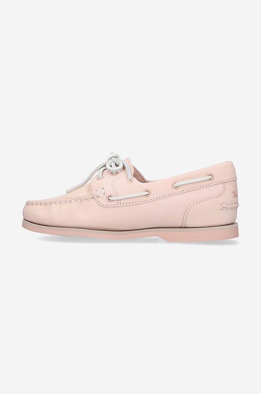 Obuwie Timberland mokasyny zamszowe Classic Boat 2 Eye A285C różowy