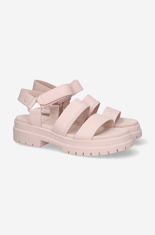 Timberland leather sandals London Vibe 3 Bands A29UQ pink
