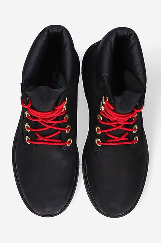 Čizme od brušene kože Timberland Heritage 6 In Waterproof A2G53 crna