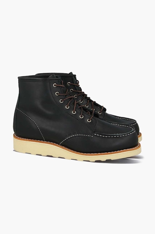 Red Wing leather ankle boots 6-inch Moc Toe 3373.Leather black
