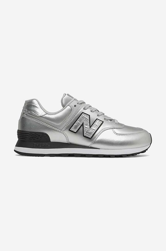 New Balance sneakers WL574PN2 pelle fiore argento WL574PN2