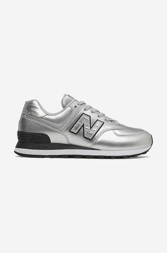New Balance sneakers WL574PN2 pelle fiore argento WL574PN2