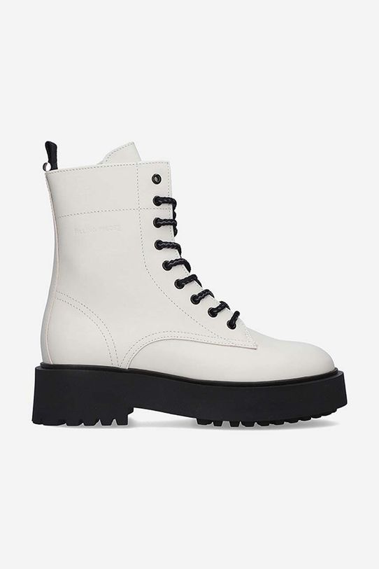 Filling Pieces leather biker boots Jenn grain leather white 55628221812