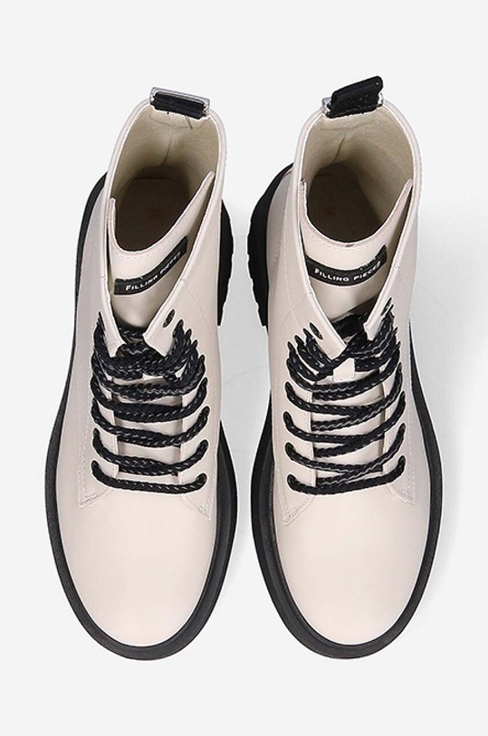 Filling Pieces leather biker boots Jenn white 55628221812