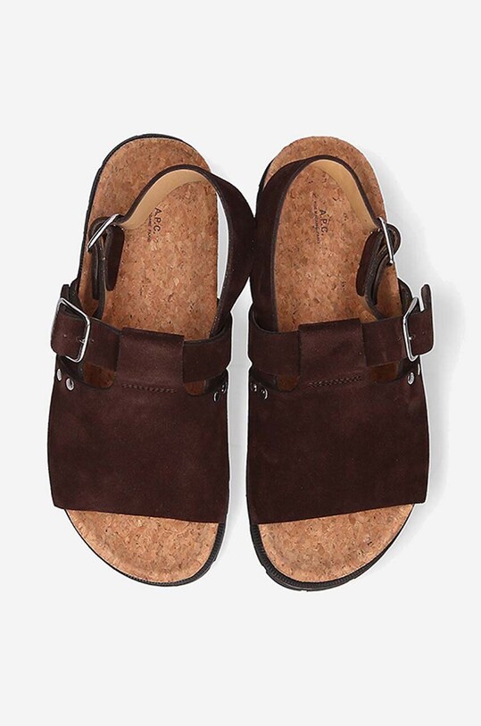 Замшевые сандалии A.P.C. . Sandales Noe коричневый PXBAH.F51056